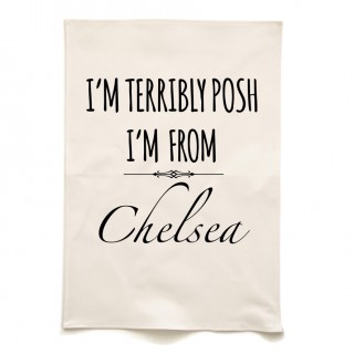 Terribly Posh Printed Tea Towel+Tag product image